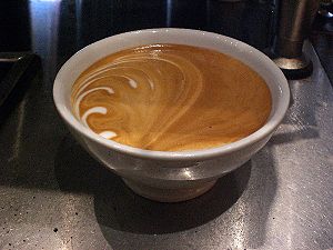 Coffee being served in a bowl