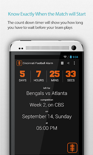 Cincinnati Football Alarm Pro