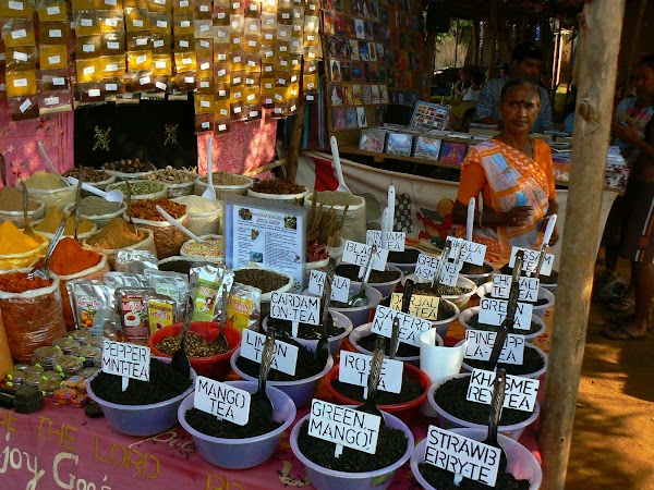 Imagini India Goa: spices la Anjuna Market
