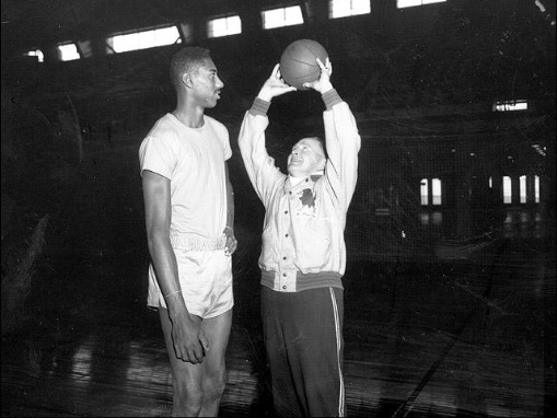 Wilt Chamberlain and Phog Allen