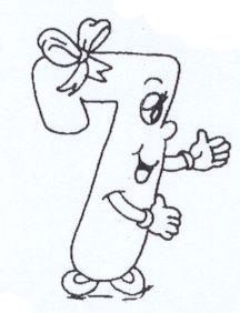 Fichas De Numeros Para Pintar Y Colorear El Siete