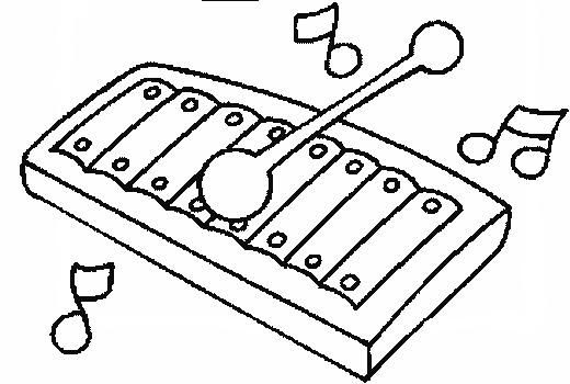 Para Colorear Xilofono - páginas para colorear