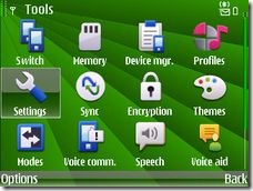 Screenshot of Spring Time theme for E71 and E71x t