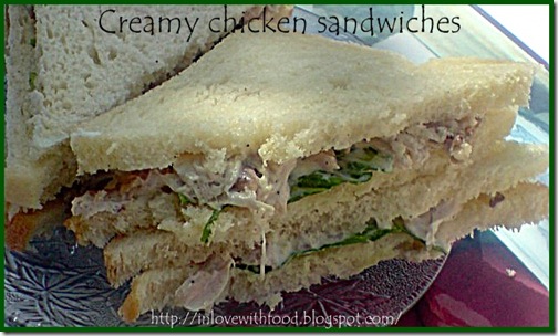 creamy chicken sandwiches