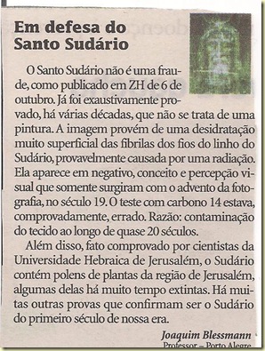 Santo Sudário uma fraude confirmada - COMENTÁRIO - 2009