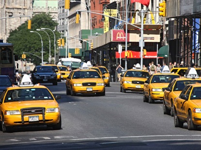 Yellow cabs in NY
