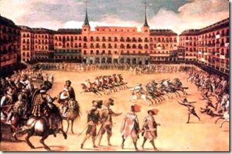 Juego-de-Cañas en la Plaza Mayor, Juan de la Corte, s XVII
