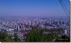view from Cerro San Cristobal, Santiago de Chile