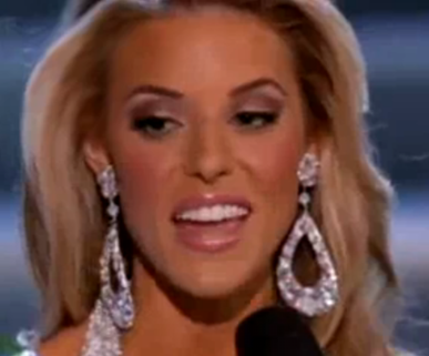 Miss California Carrie Prejean at the Miss USA beauty pageant in Las Vegas photo