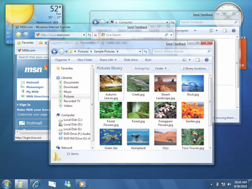 Windows 7, screenshot