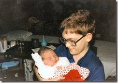 1984 12 25 Niels holding Elinor