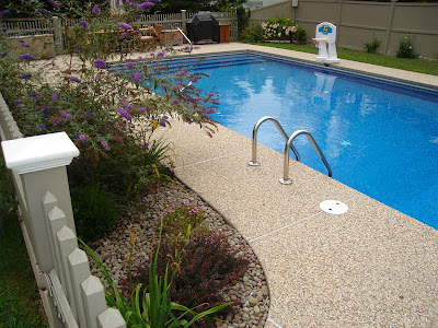 exposed aggregate pool deck