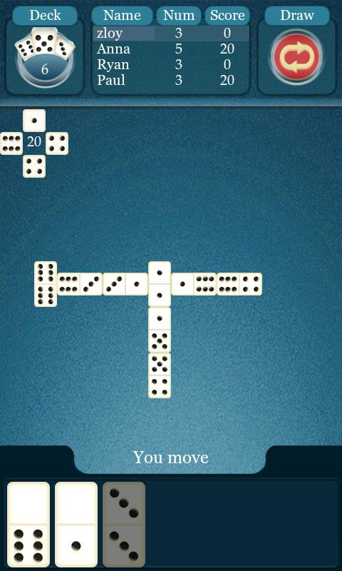 Android application Dominoes Online screenshort