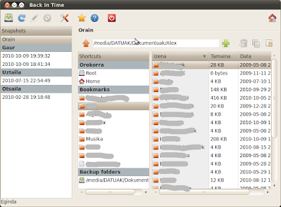 Luberri: Back In Time: babeskopiak GNU/Linuxen