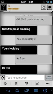 Go SMS Pro B$W Premium Theme Screenshots 1