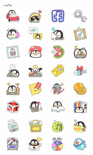 CUKI Themes Cute PenguiniIcons