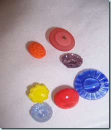 Glass buttons