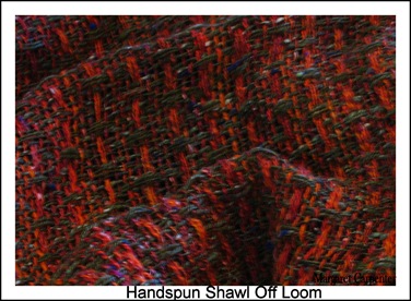 Handspun shawl off loom