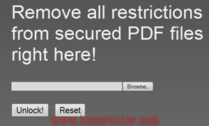Remove all restrictions from secured PDF files