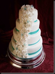 4-tier-Rose-cascade-wedding-cake
