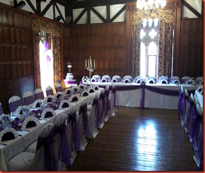 Whalley Abbey purple cake