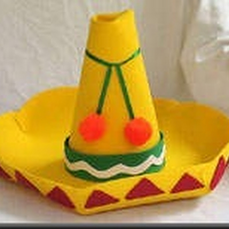 Como hacer un sombrero de mexicano en foami