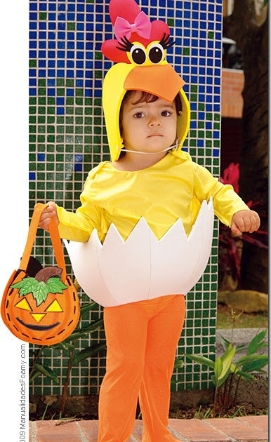 persuadir Mucama Inquieto Todo Halloween: Disfraz casero de pollito hecho de foami