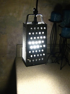 Cheese grater lamp