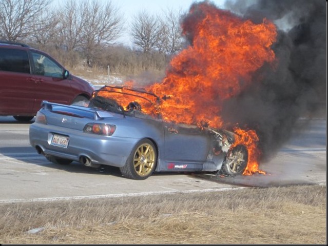 S2000 in flames