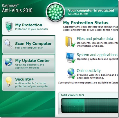 kaspersky anti virus 2010 screenshot