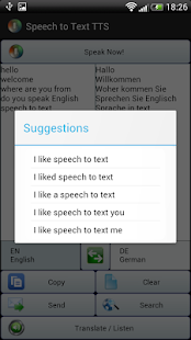 Sprache in Text Übersetzer TTS Screenshot