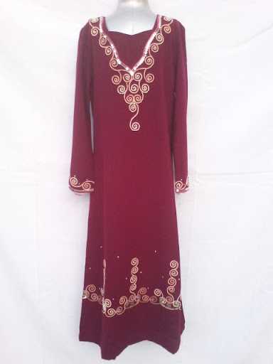 Islamic Abaya : Girls abaya teen dress colour Maroon (burgundy) size 32 ...