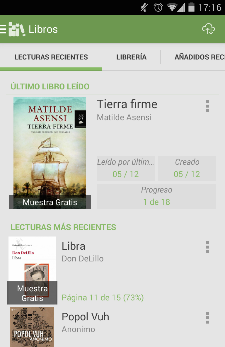 Android application Aldiko Book Reader Premium screenshort