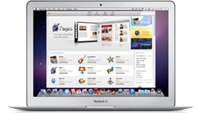 運行Mac App Store的Mac Book Air