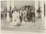 Huwelijksfoto van echtpaar Letterie