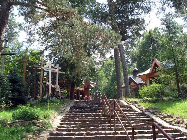 Góra Grabarka - schody na górę