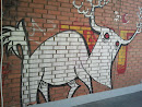 street art graffiti: COW