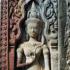 Thommanon Devata (sacred female image). The delicacy of her hand is a legacy of the Khmer carver's skill...more than 900 years later. Siem Reap, Cambodia http://www.Devata.org