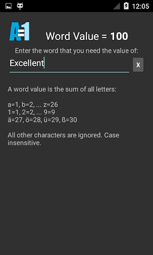 Word Value Calculator