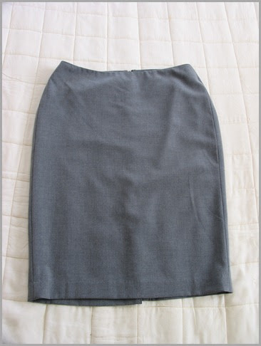 Outfits Anonymous: shape fx grey pencil skirt