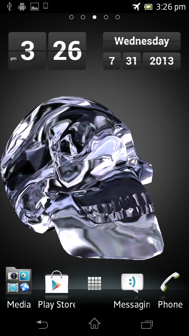 Metal Skull Live Wallpaper Screen 1