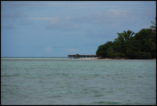 Approaching Mapia Atoll - first views