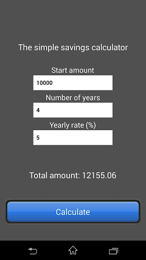 Simple savings calculator free