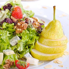 Pear and salad