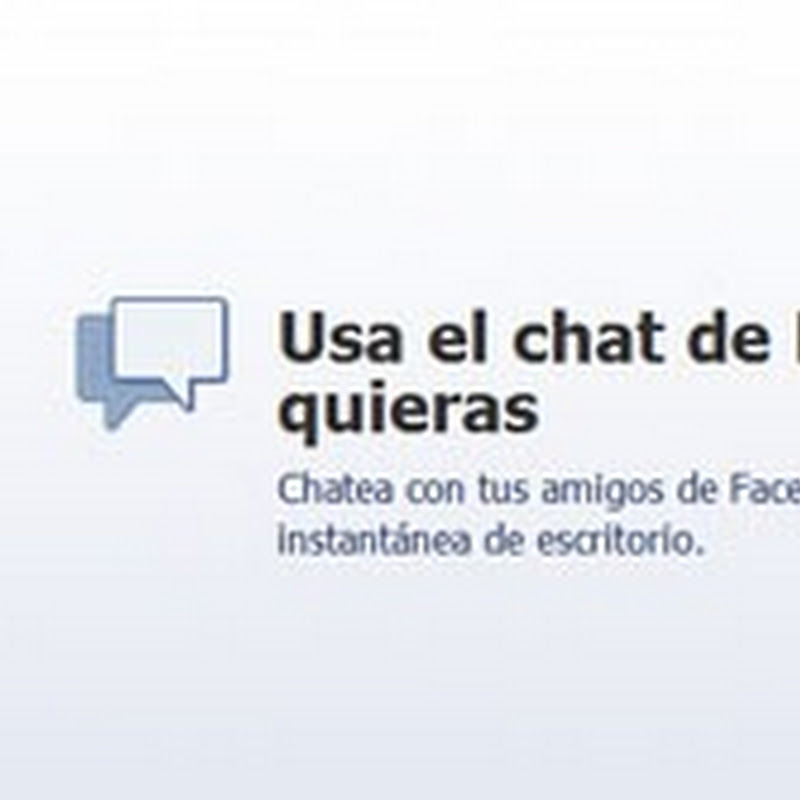 Usa el chat de Facebook fuera de Facebook