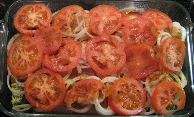Рыба запеченая с овощами 