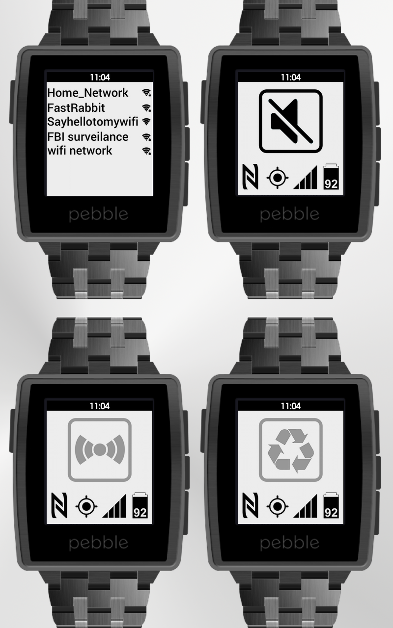 Toggles for Pebble Screen 2