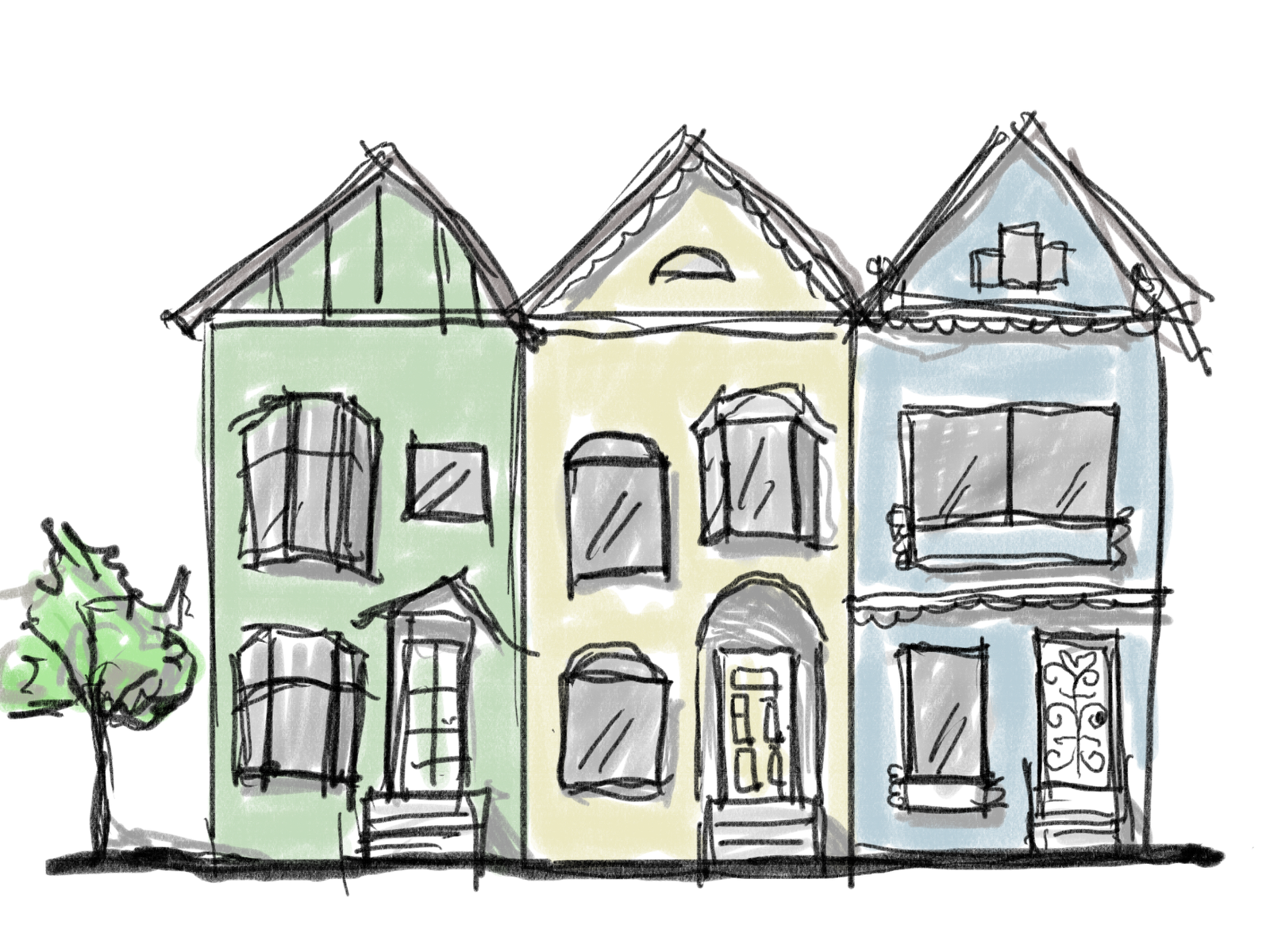 Дома нарисованные схематично. Рисованные фасады домов. Рисунки на фасадах домов. Нарисовать фасад дома. Рисованный фасад домика.