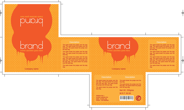 vector packaging design mock up