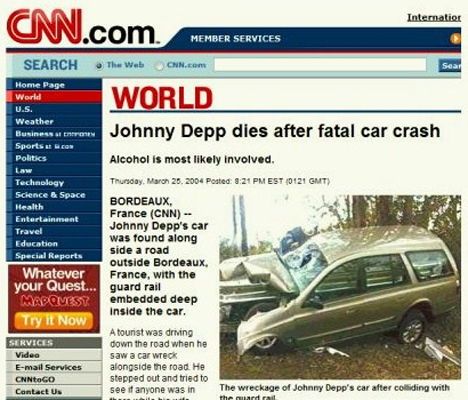 hype johnnydeppmorto Johnny Depp morreu fotos do ator Johnny Depp morto